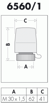 Caleffi Thermischer Stellantrieb  230V 656102