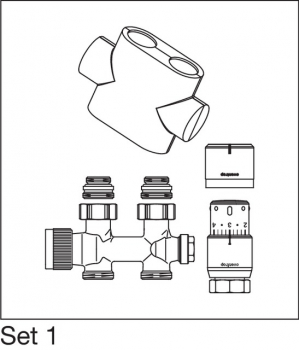 Multiblock T/Uni SH Anschluss-Sett D, 1184183