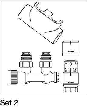 Multiblock T/Uni SH Anschluss-Sett Eck, 1184184