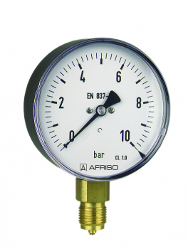 Rohrfedermanometer 0-10 bar 1/4" radial RF63 D101
