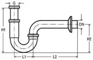 Röhrengeruchverschluss R11/4 DN32 verchromt 5611