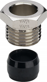 Anschlussverschraubung 15xG1/2, vernickelt 9476.1