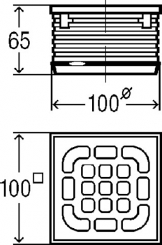 Advantix-Aufsatz mit Rost 100x100mm 4934.1