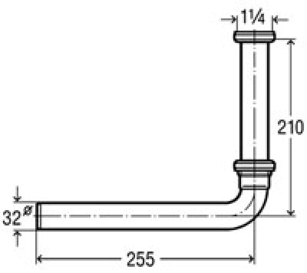 Ablaufbogen 90° für UP-Sifon 5621.1-880