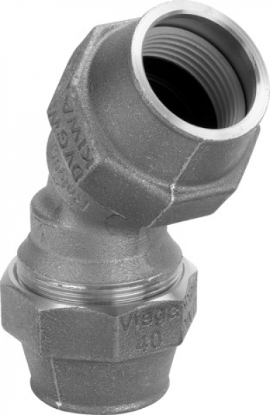 Maxiplex-Bogen 45° mit Verschraubungen für PE-Rohre 9026